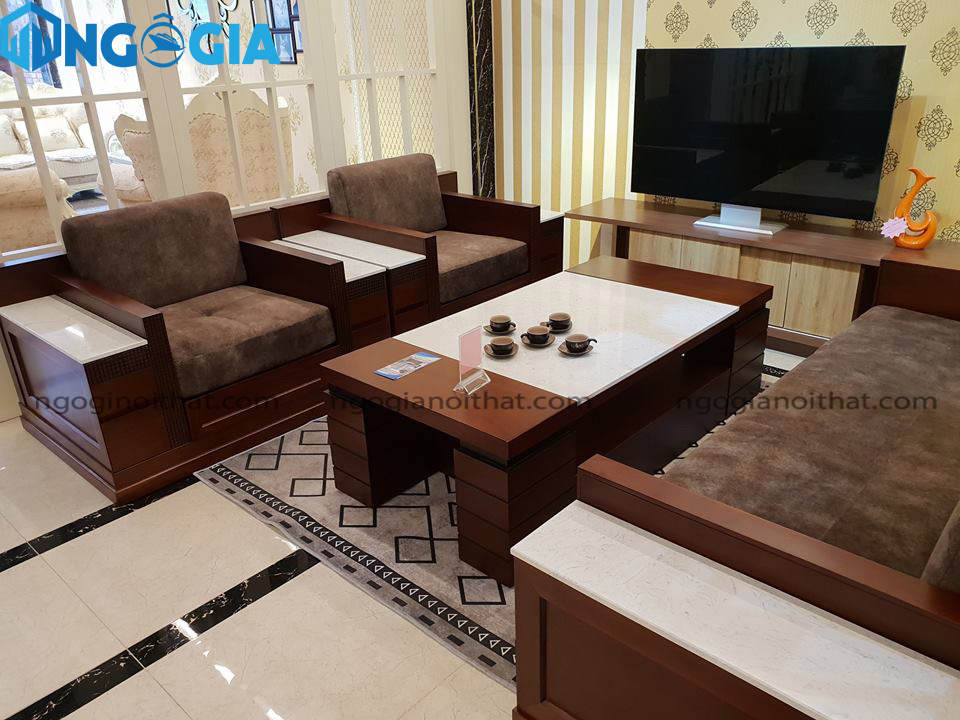 Bộ Sofa gỗ hợp với phong cách hiện đại